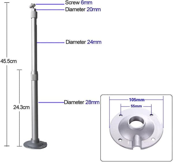 2023 Projector Ceiling Wall Mount Bracket 20 40cm Projector Hanger Bracket Wall Bracket Rotatable Aluminum Alloy Ceiling Bracket