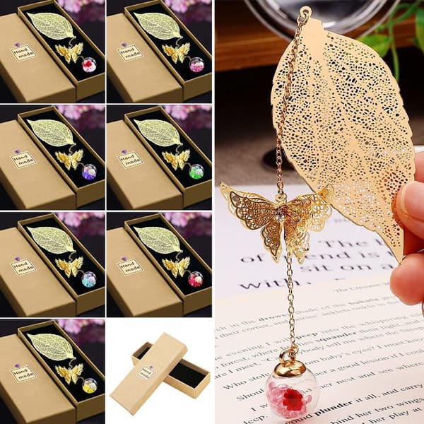 Mordely Bokmärken Leaf Vein Bokmärken PRESENTFÖRSÄTTA PRESENTFÖRSÄTTA Gift Box