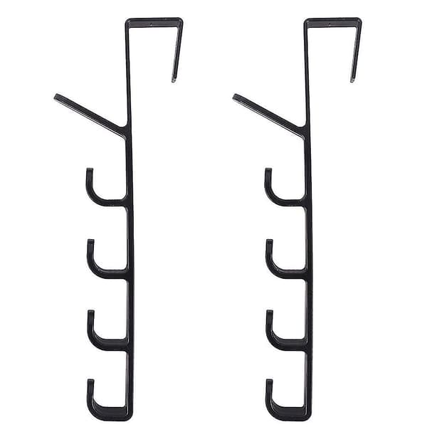 2023 Home Kitchen Accessories Over Door Hook Portable Multi-purpose Plastic Door Back Hanger Rack Black