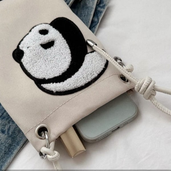 Mordely Panda Telefonväska Crossbody Väska VIT white