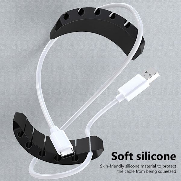Mordely Cable Winder Wire Organizer black 2 Clips-2 Clips