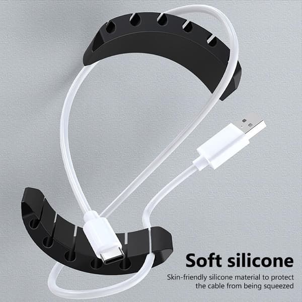 Mordely Cable Winder Wire Organizer black 6 Clips-6 Clips