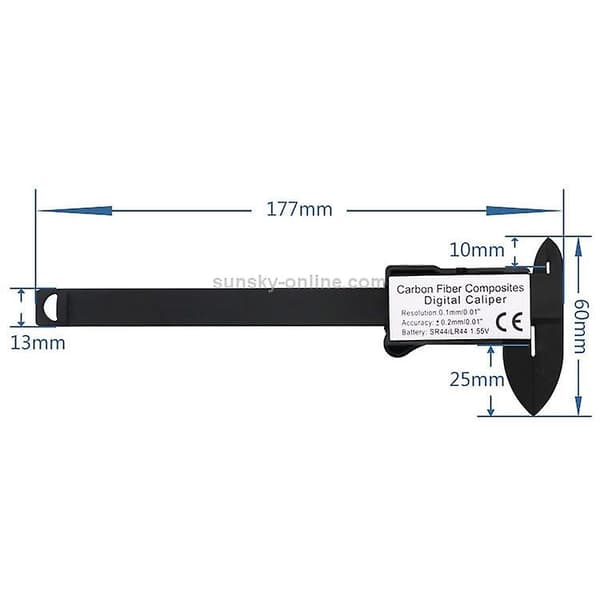 Mordely Plastic Fiber 100 Mm (4 Inches) Electronic Digital Display Vernier Caliper Plastic Box Packaging