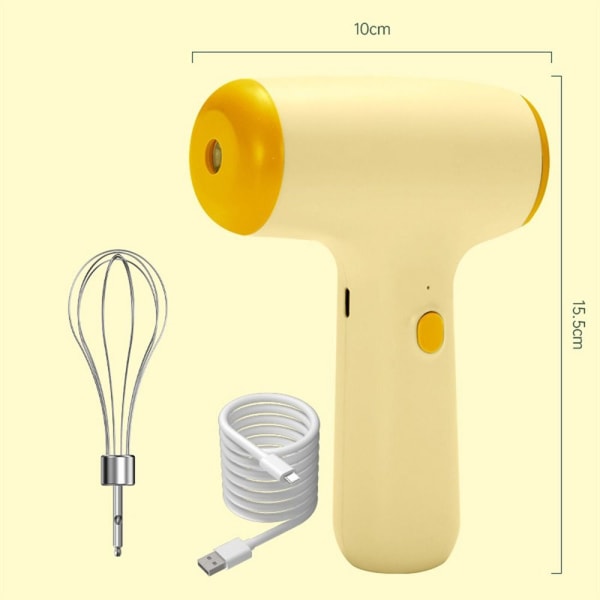 Mordely Äggvisp Matmixer GUL ENKEL STÖP ENSTAP Yellow Single Stick-Single Stick