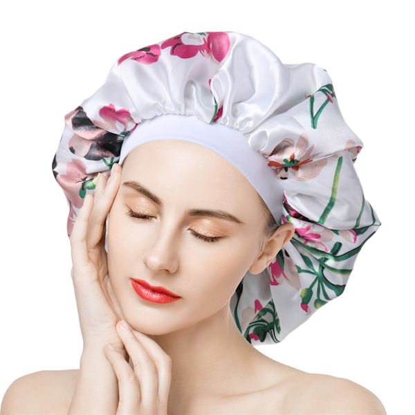 Mordely Stor Satin Bonnet Satin Sleeping Cap KAFFE