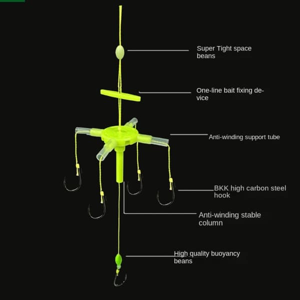 Five Claw Square Bait Fishhooks Explosion String Hook 13