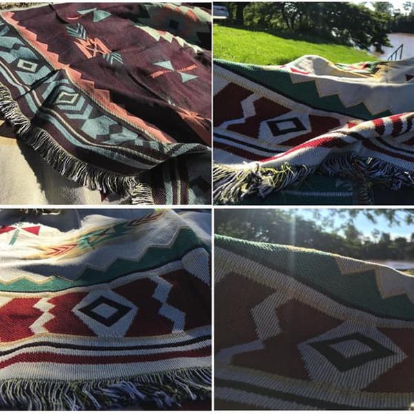 Soft Double-sided Cotton Multi-functional Picnic Camping Mat For Living Room