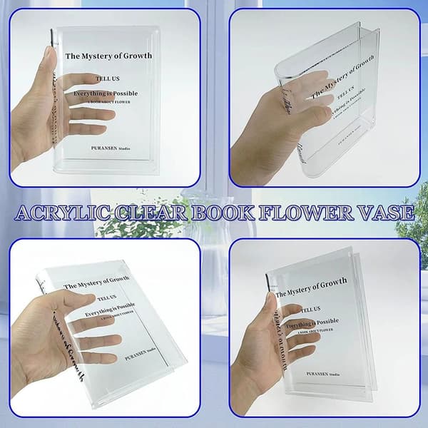 Mordely Nya Clear Book Vase Bokvaser BLÅ BLÅ