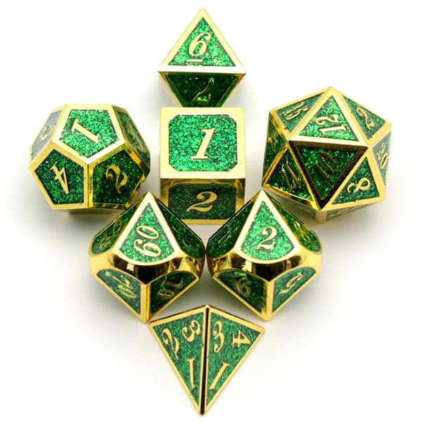 Mordely 7st DND Metal Dice Set Game Dice 09