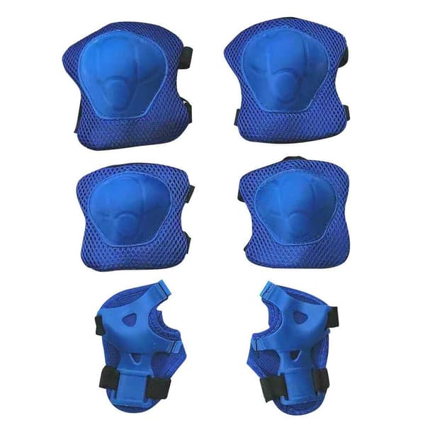 6st/ set Skyddsutrustning för barn Sport handledsknäskydd blue