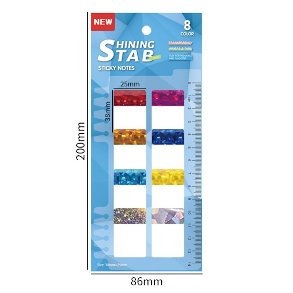 Mordely 160/400 ark Index Memo Pad Bokmärke 02-2BAG(160ARK) 02-2Bag(160Sheets)