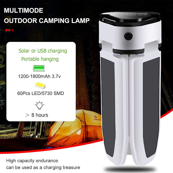 Mordely Rechargeable Camping Lantern, 30w 1000 Lumens 5 Modes Folding Hanging Camping Lamp, Portable Lamp For Patio Garden Bbq Hiking