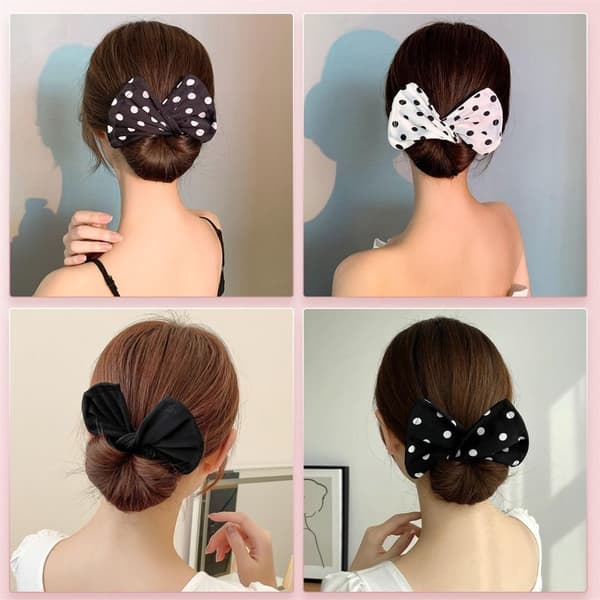 Mordely Rosett Hårband Lazy Curler Clips VIT White