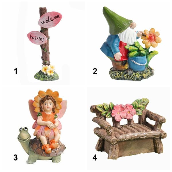 Miniatyr Gnome Figurine Roadsign Stol 4