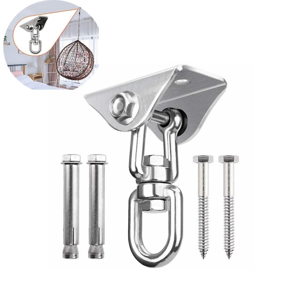 2023 Stainless Steel Ceiling Hook 360 Swivel Swing Hook For Concrete Wood, Hammock, Porch Seat, Chair, Swing, Yoga