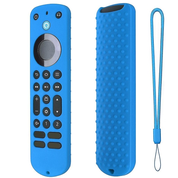 Mordely Silicone Sleeve Case-shell Anti-slip Cover For Alexa Voice Remote Impact-proof Sky blue