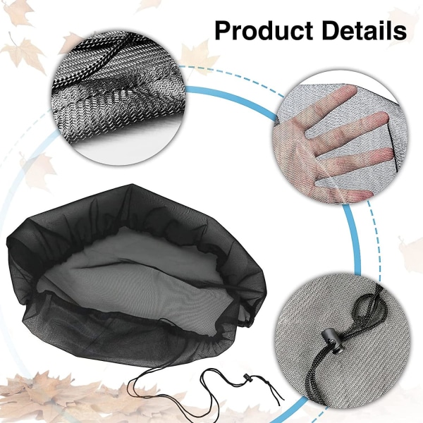 Rain Barrel Net 2pcs Adjustable Rain Barrel Protection Mesh Rain Barrel Covers With Adjustable Drawstring Suitable For Outdoor Use