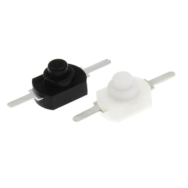 Tryckknappsomkopplare Ficklampomkopplare VIT white