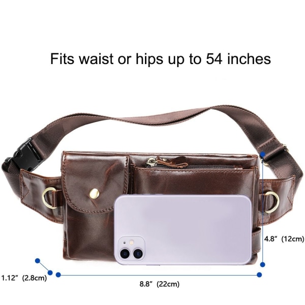 Mordely Äkta läder Fanny Pack 01