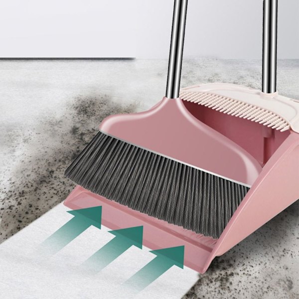 Kvast sopskåp set ROSA pink