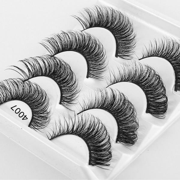 Mordely 4 par lösögonfransar Russian Strip Lashes 4009