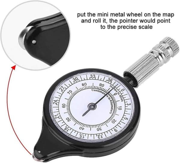 2023 Curvimeter Map Curvimeter, Curvimeter Compass, Opisometer Diance Calculator Map Measurer Compass Hiking