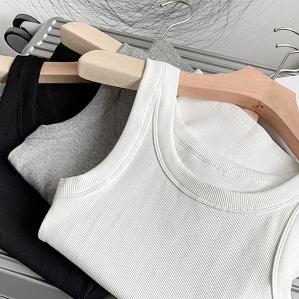 Mordely Dam Camisole Slim Linne GRÅ gray