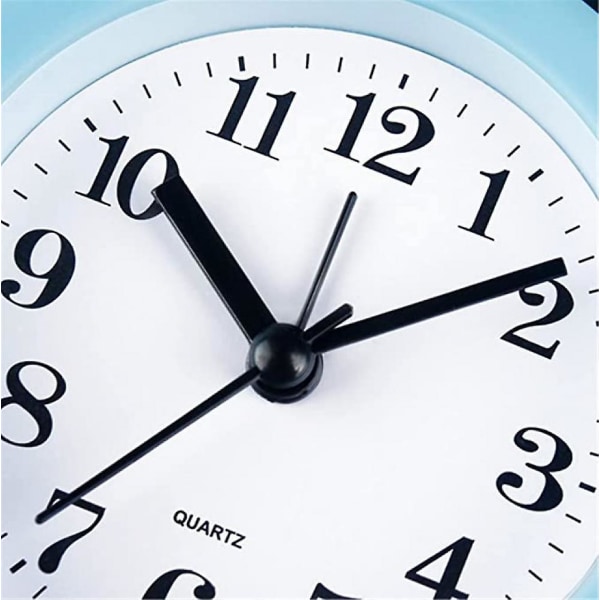2023 Children's Alarm Clock Dual Clock Classic Home Simulation Mini Round Table Alarm Clock Children's Gift Alarm Clock - White