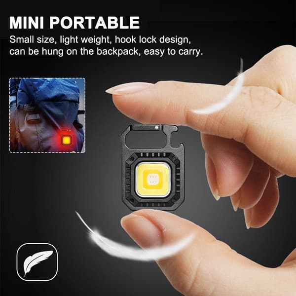 Mordely Mini LED-ljus Nyckelring Flasköppnare