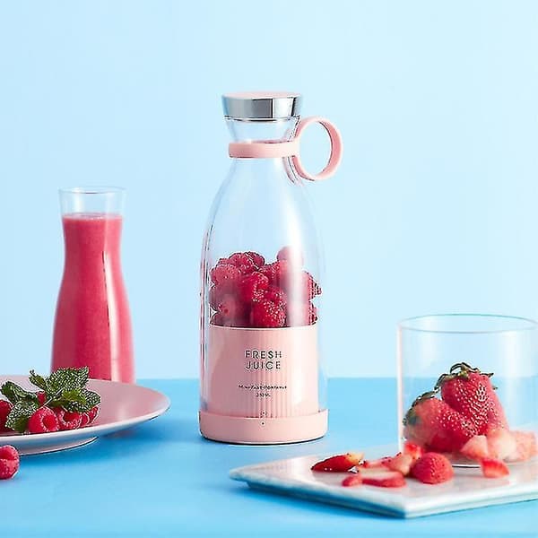 Bärbar elektrisk USB Blender fruktextraktor Pink