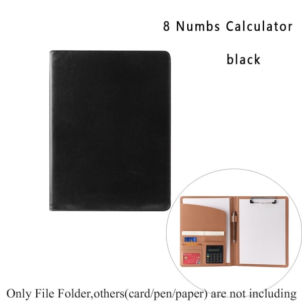 Mordely Manager Portfolio Filmapp Dokumenthållare SVART 8 NUMMER black 8 Numbs calculator