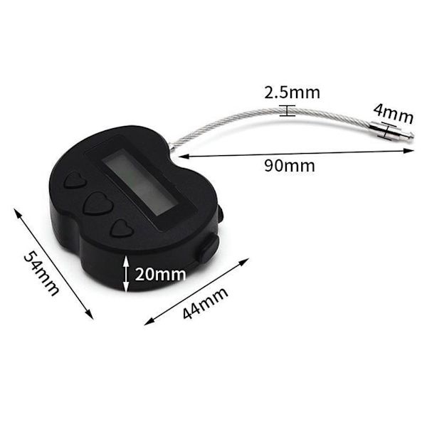 Mordely Smart Time Lock LCD-skärm Time Lock VIT White