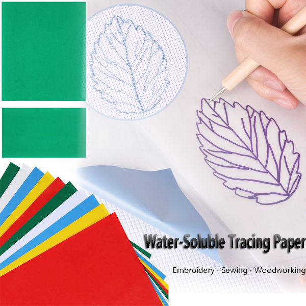 Mordely 10 STK Kolpapper Broderi Tracing Bumf För tyg GRÖN green 23cm*14cm
