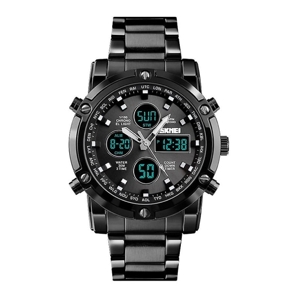 Stainless Steel Digital Analog Watch