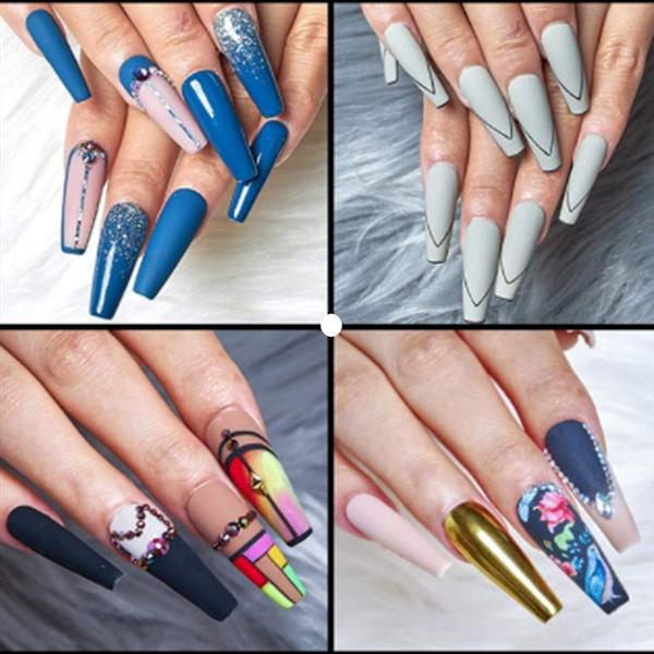 Mordely 500ST Falsk Nail Djup C Curve Kista Naglar NATURLIG Natural
