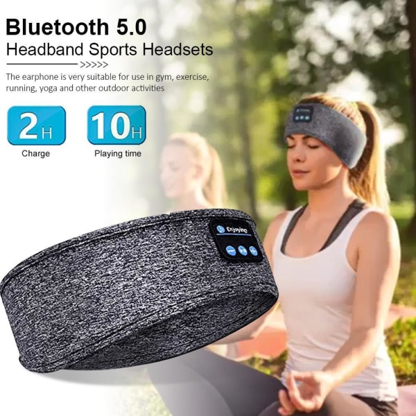 Sovmask med trådlösa bluetooth 5.0 hörlurar black MultiColor