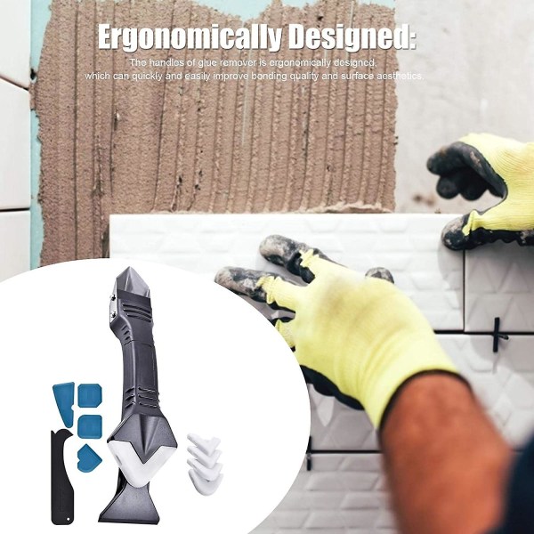 2023 3 In 1 Silicone Caulking Tools, Caulking Nozzle Kit Sealant Applicator Finishing Kit Kit Finishing Sealant Tool Scraper For Window Sink Gasket