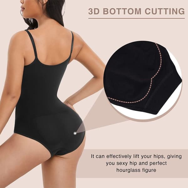 Mordely Kvinnor Bodysuit Cuff Tummy Trainer SVART black L