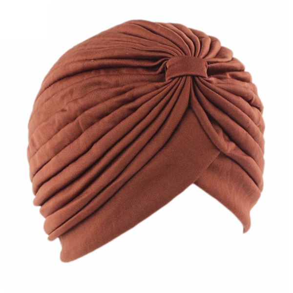 Mordely Kvinnor Plisserad knut Twist Cap Huvudband Headwrap Hat 24