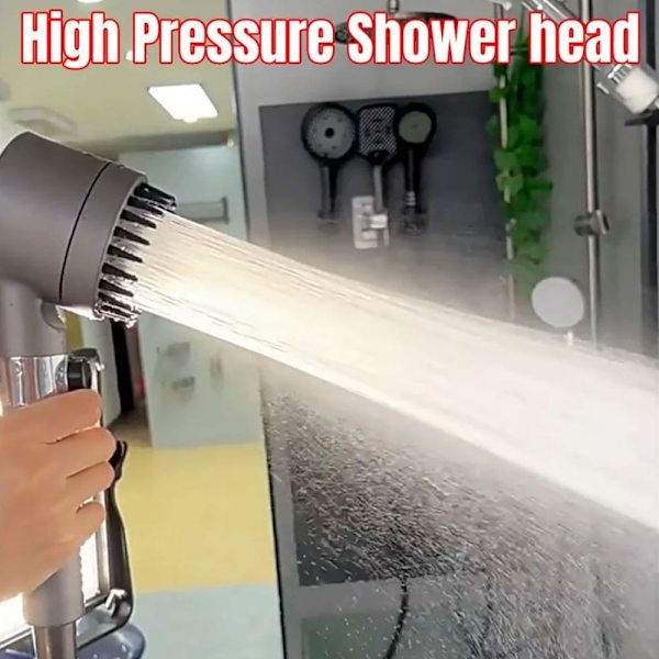 Mordely 4 i 1 massageduschmunstycke Högtrycks DUSCHHUVUD Shower Head