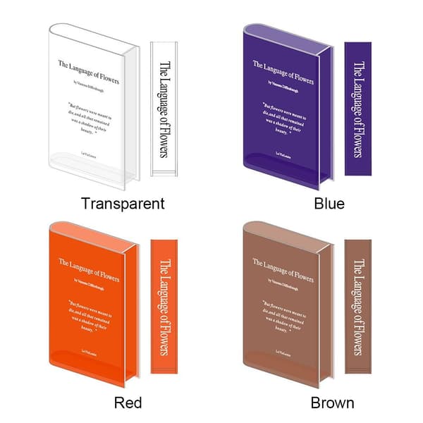 Mordely Nya Clear Book Vas Bokvaser BRUN BRUNA