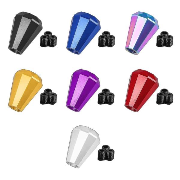 Red Diamond Shift Knob Shifter With Adapter Universal Manual Transmission For Head