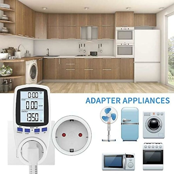 Energy Cost Meter, Digital Energy Cost Meter Electricity Meter With Large Lcd Display And Electricity