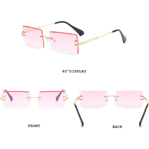 Mordely Rimless Rectangle Sunglasses