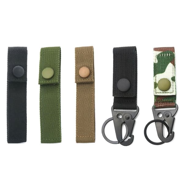 Mordely 2st Hängande Webbing Spänne Vandring Klätterkarbin KHAKI Khaki Without Buckle-Without Buckle