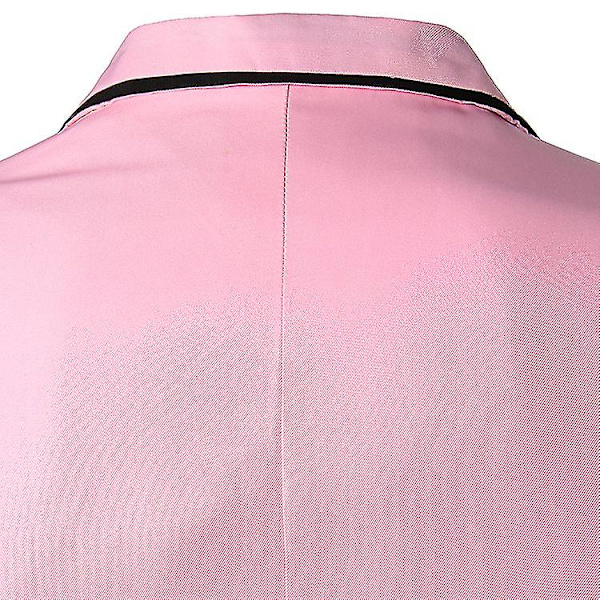 Män Blazer ättvikt Casual Solid Enknapp Slim L Pink