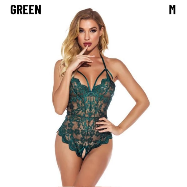 Mordely Lace Bodys Underkläder Nattkläder-Underkläder GREEN green M