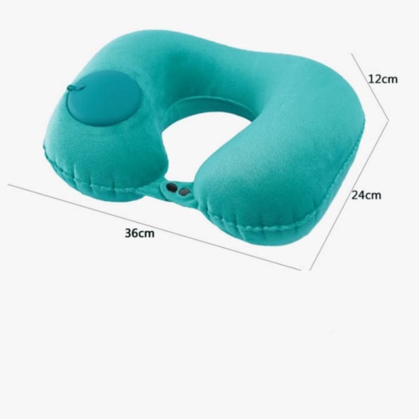Mordely Resekuddar Flygplan Uppblåsbar Superlätt bärbar nackkudde peacock blue
