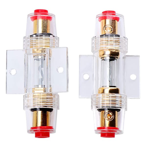 Fuse Holder With Agu Inline 60a Agu Fuse For Car Audio Alarm Amplifier 2 Pack