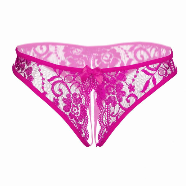 Sexiga spetsar G-string blommor underbyxor ihåliga remmar ROSA pink